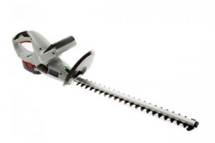 new cordless hedge trimmer isolated on plain background